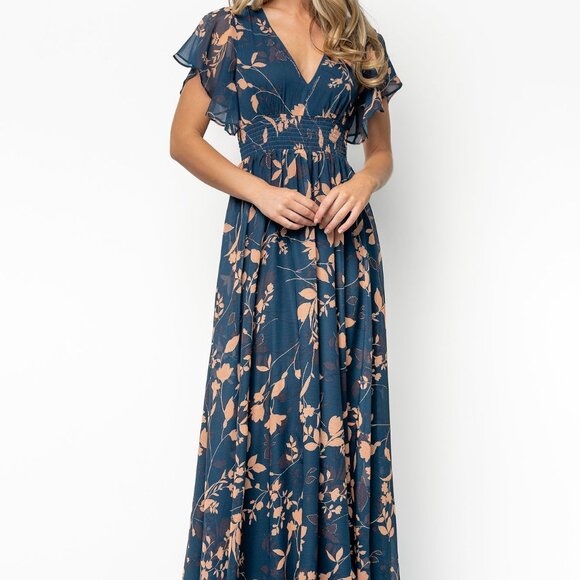 Baltic Born Dresses & Skirts - Baltic Born Lynlee Metallic Maxi Dress | Topaz Size LL